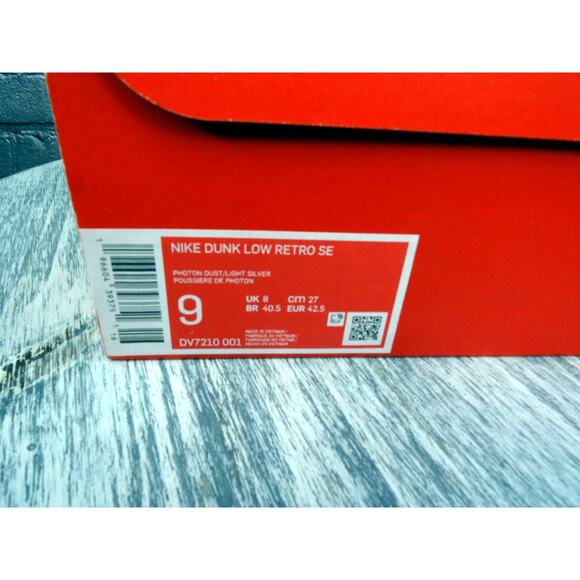 Nike Dunk Low Retro SE "Gone Fishing" Photon Dust/Light Silver Men Size 9 NIB - Picture 2 of 13